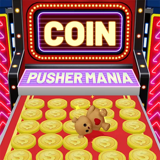 coin pusher mania game logo
